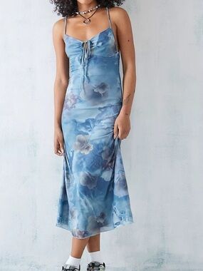 NWT Urban outfitters Motel Coya Blurred Bloom Midi Dress Sz XL